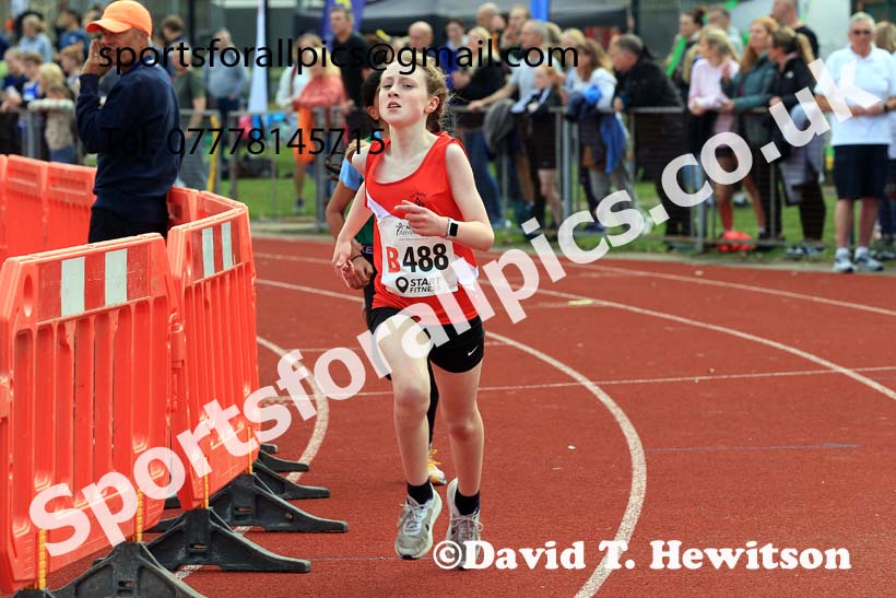 Girls Under-13s, 2024 Northern Mens 6 and Womens 4 and Youngsters Relays, Stanley Park, Blackpool.  Photo: David T. Hewitson/Sports for All Pics